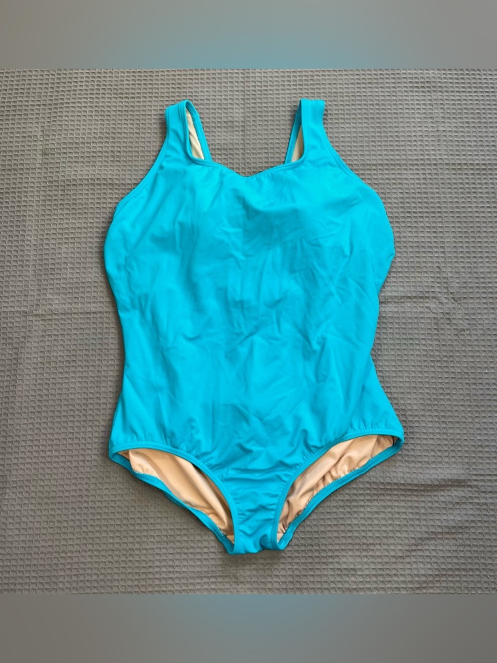 Lands End One Piece Swimsuit‎ 18W Womens Tummy Control Turquoise Blue